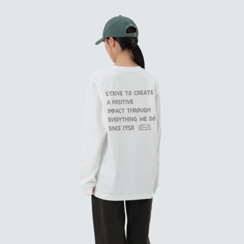 Aero Heat 字母印花 長袖 T恤 Off White (S25FUFTL24)