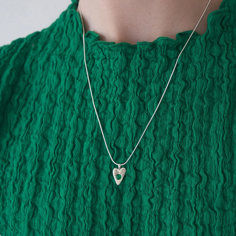 Heart Greenery - Necklace 06 (2colors)