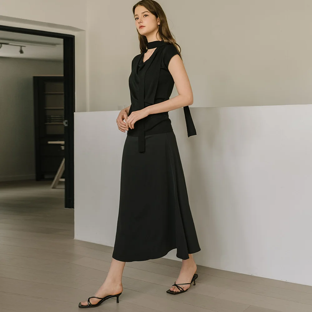 Lautre Laura Black Flare Skirt