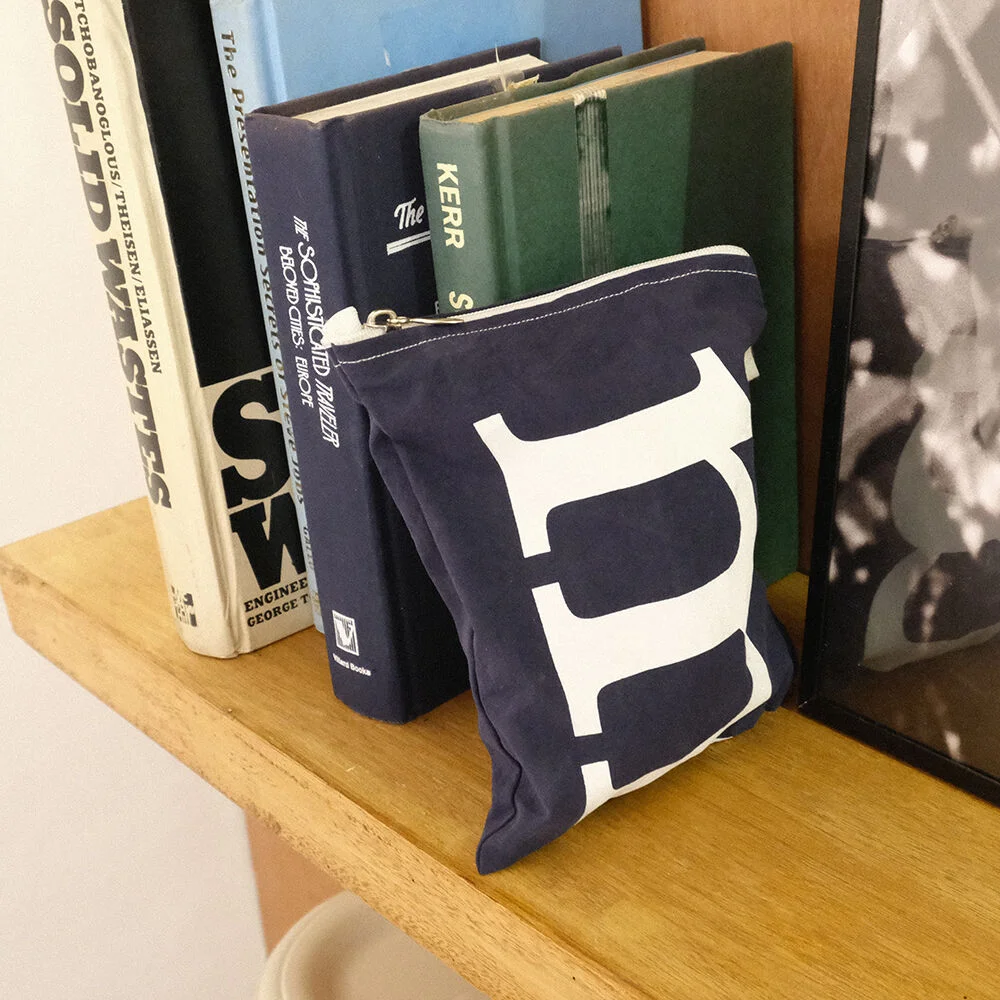 Color Pouch Indigo White
