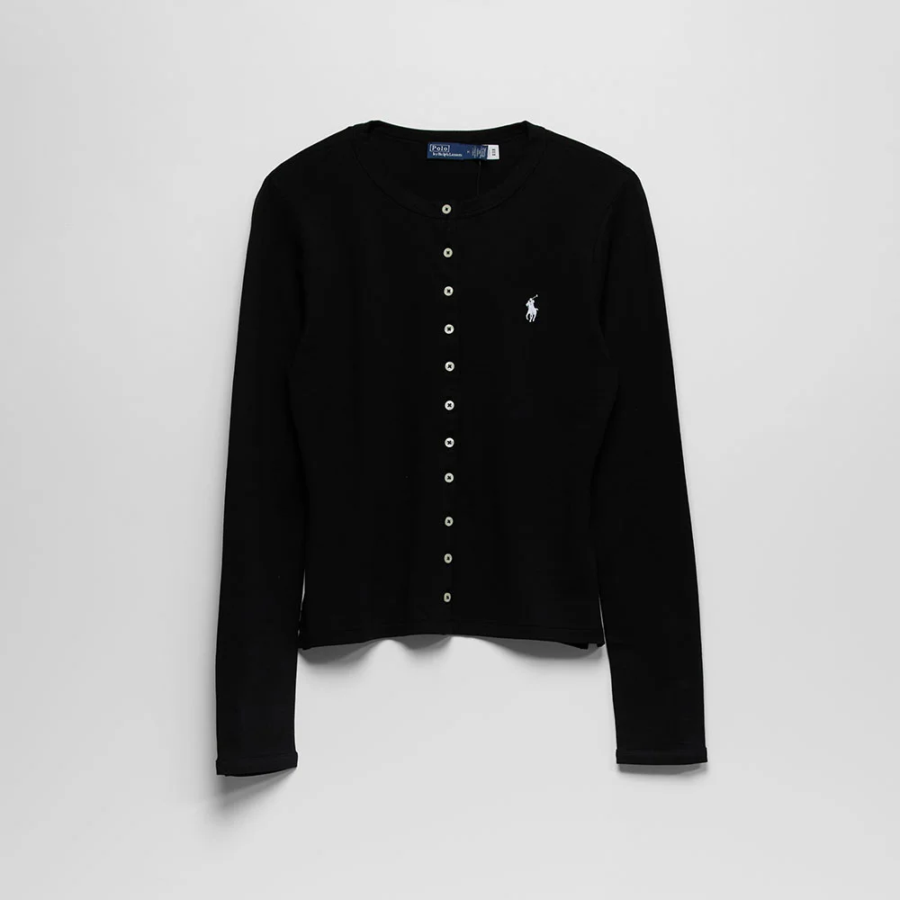CN MSH BT-N/A-LONG SLEEVE-CARDIGAN 30/1S STRETCH MESH (BLACK)