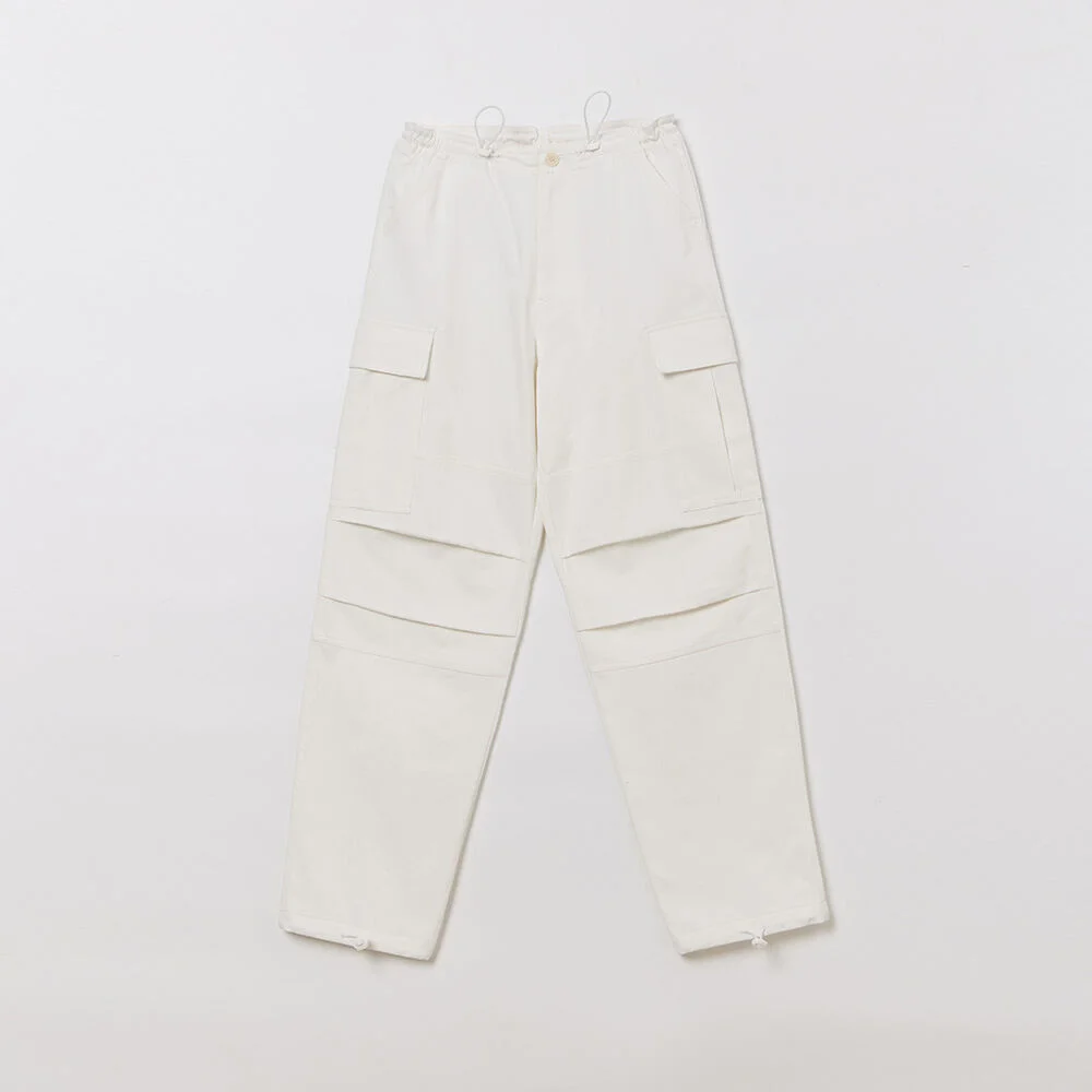 WOMAN PARACHUTE COTTON PANTS WHITE
