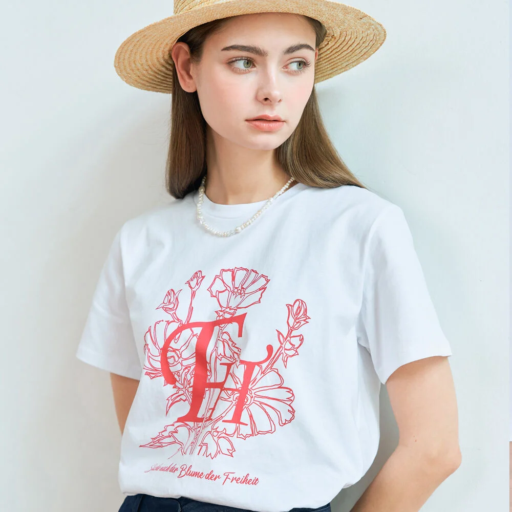 FLOWER LOGO T-SHIRT (WHITE)