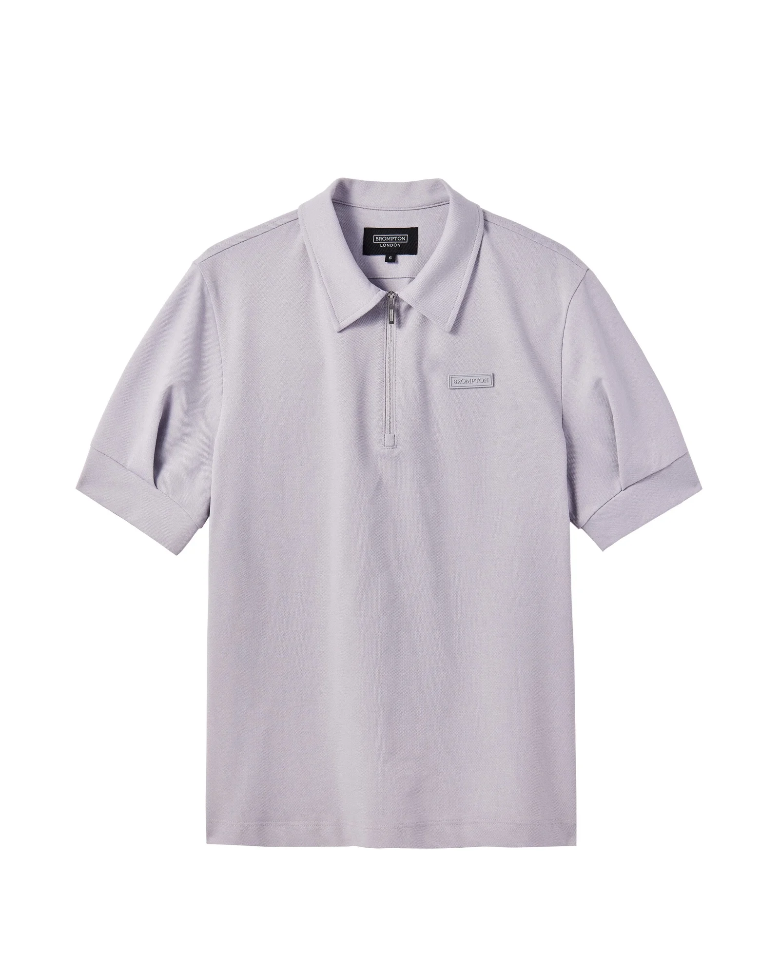 W HALF ZIP COLLAR T-SHIRT - LAVENDER (P242WTS352)