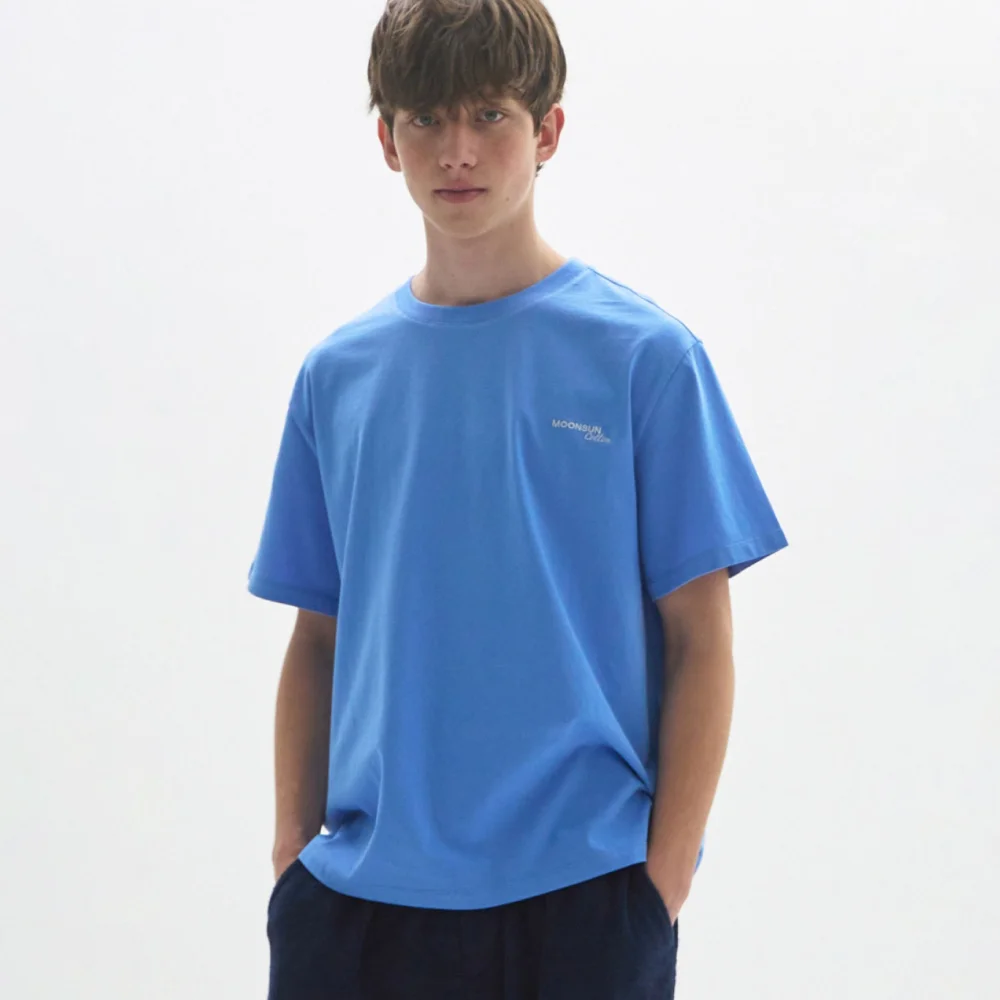 M.C UNISEX, Logo Basic T-Shirt / BLUE