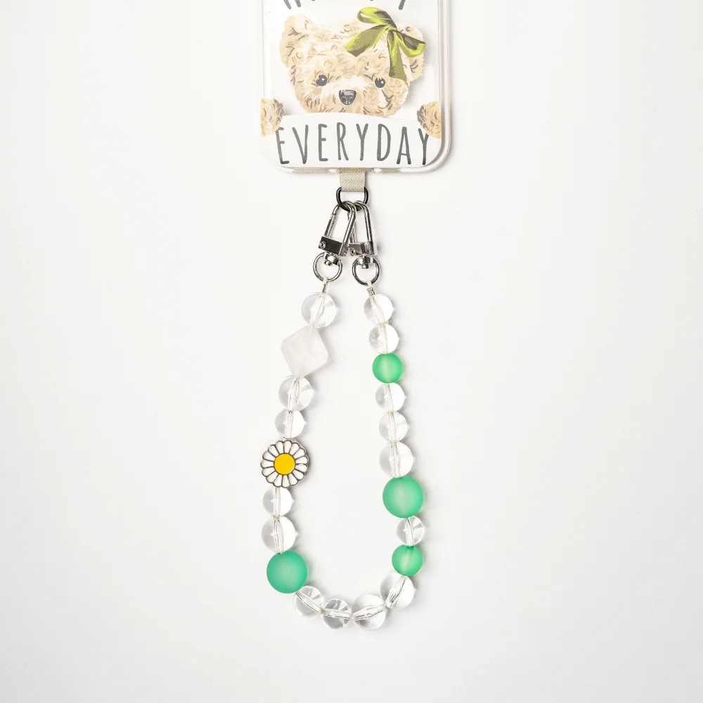 Daisy luminous ball hand strap 雛菊 吊飾 透明球 珠 手部 手機 袋 肩帶