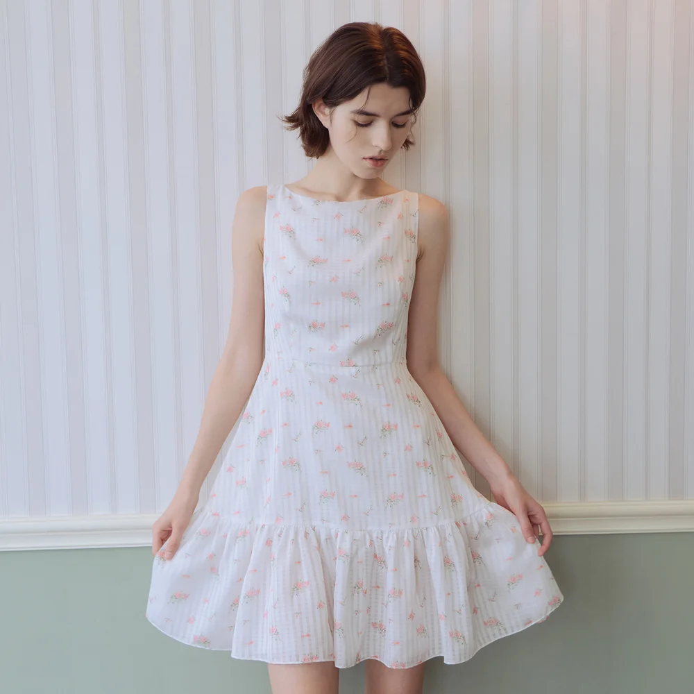 Splendeur de la Rose Print Dress