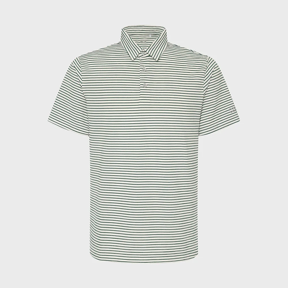 Seersucker ICE WAFFLE MARINA Polo_T.GREEN_KMM26249TG