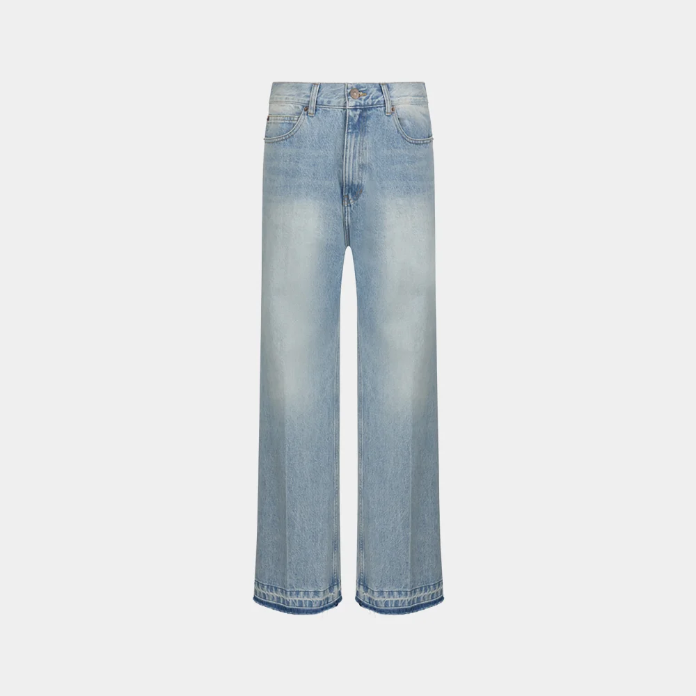 (M) WASHED FLARED JEANS - LIGHT BLUE
