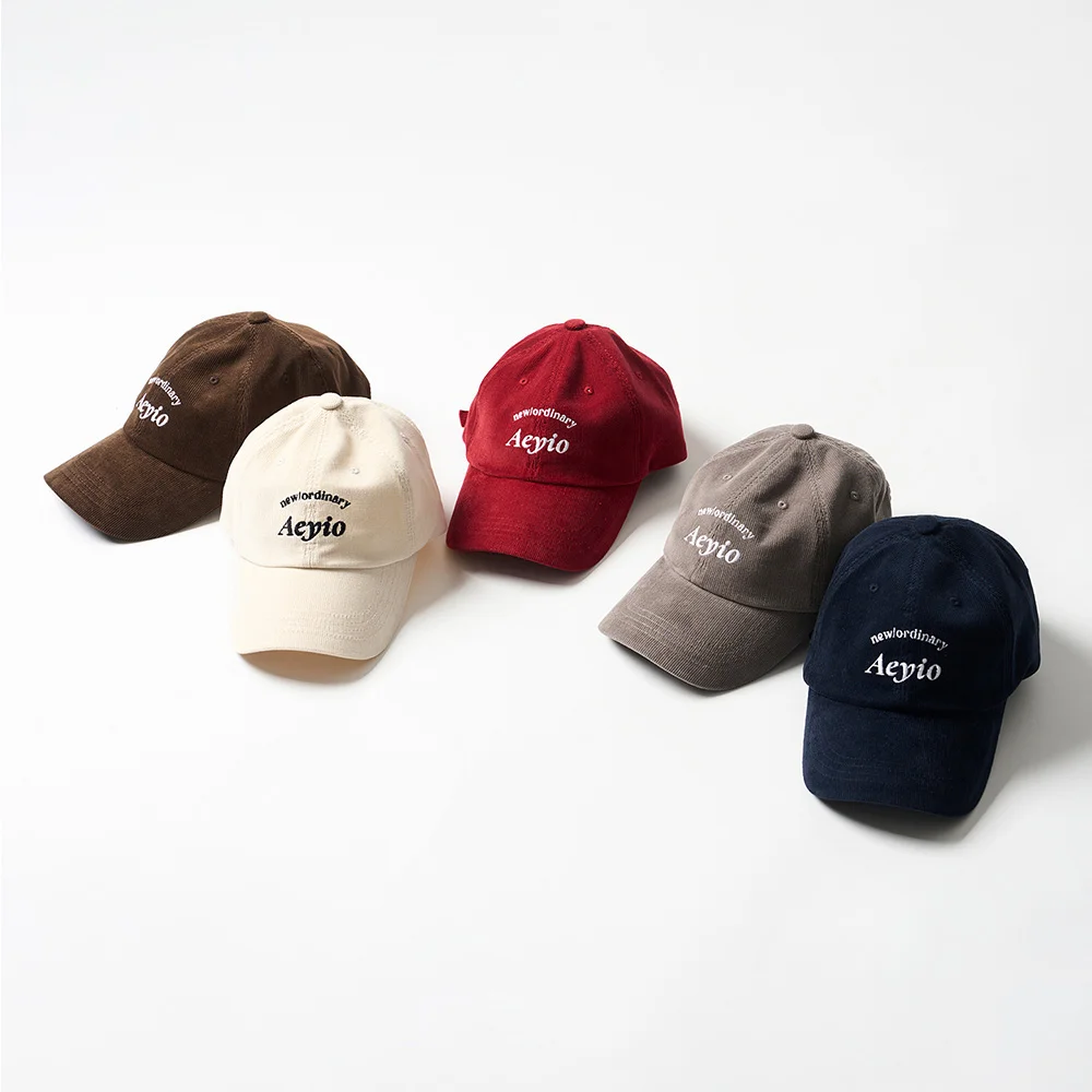 NEW LOGO CORDUROY BALL CAP_AEYIO 新款 標誌 燈芯絨 帽 (5 Colors)_ACA3900
