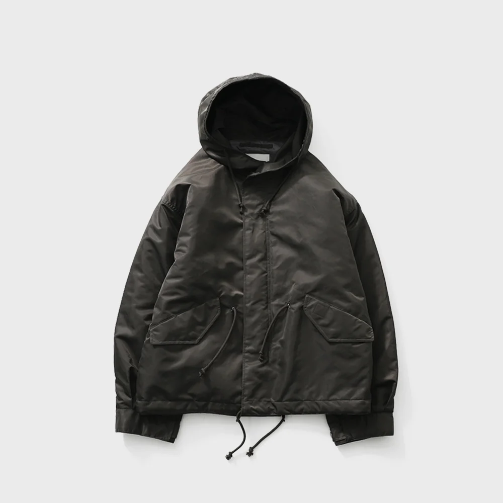 Atomic Nylon Hoodie Parka Khaki Brown