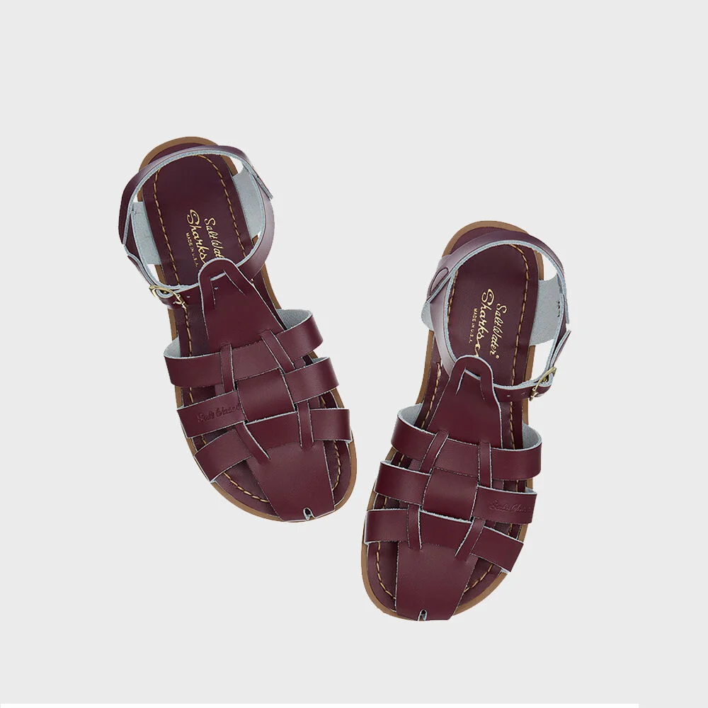 SALT-WATER SANDAL ADULT SHARK CLARET