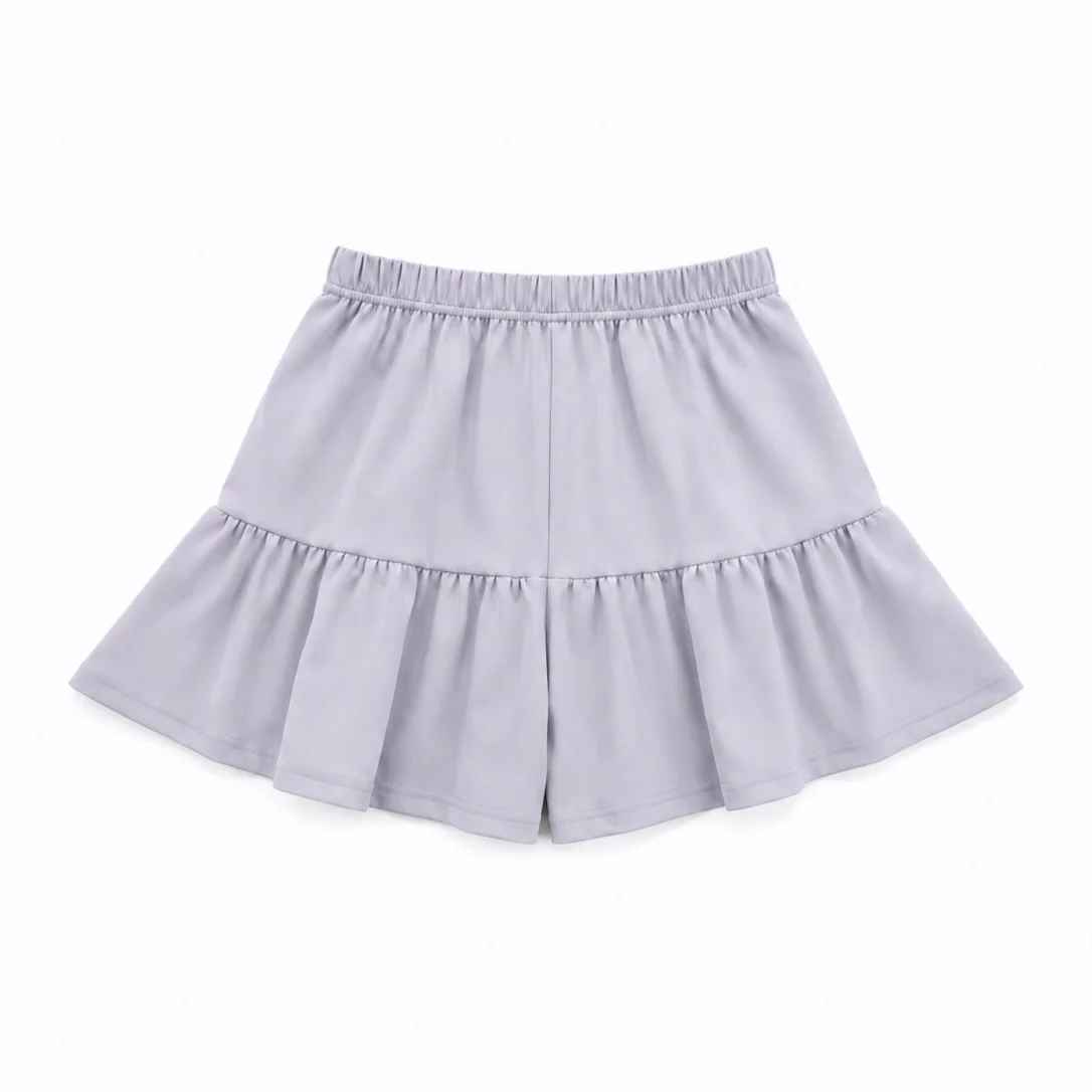 Bloom Frill Shorts (Purple Gray)