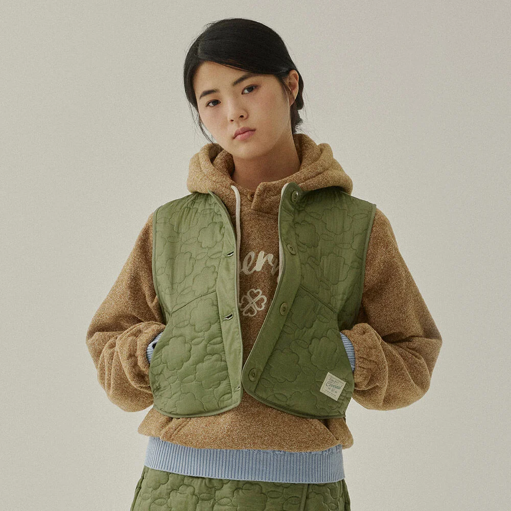 女裝 Cloverheart 絎縫 雙面穿 短 Olive