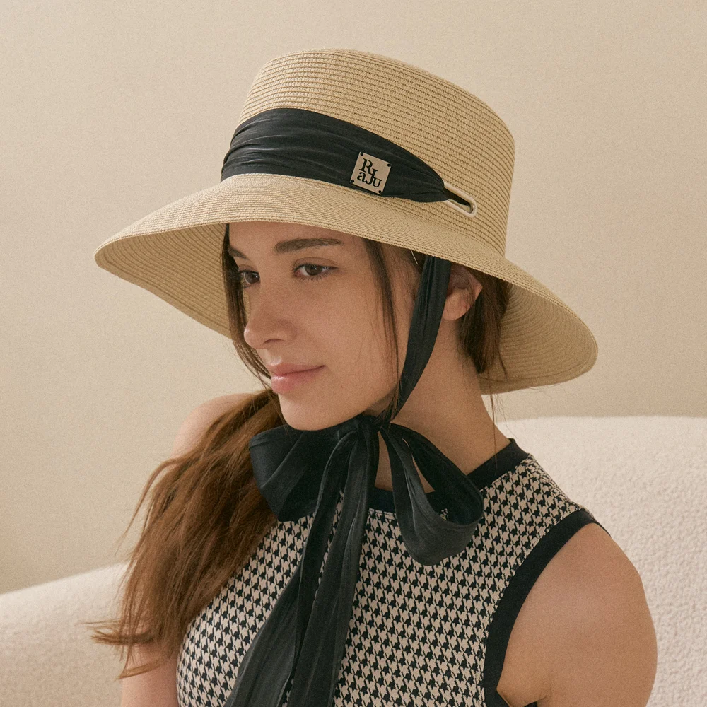 Eyelet Boater Hat : Shining_4 Color