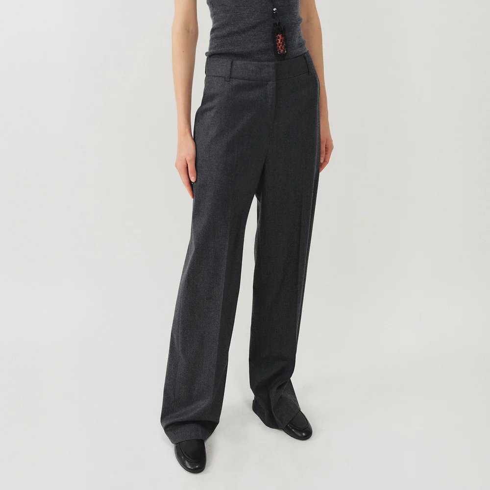 羊毛 直筒 修身剪裁 西褲 / WOOL STRAIGHT TAILORED SLACKS_2colors