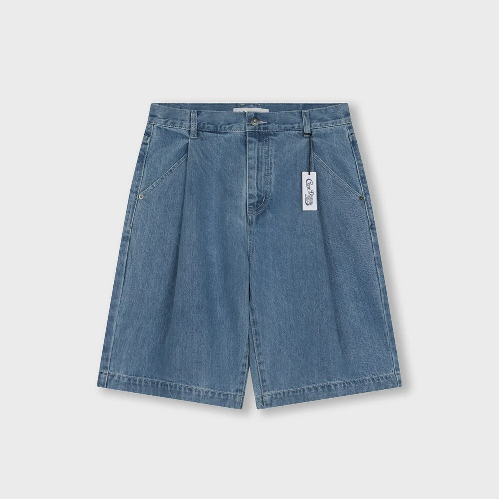 CONE MILL DEEP ONE TUCK SHORTS LIGHT WASHED