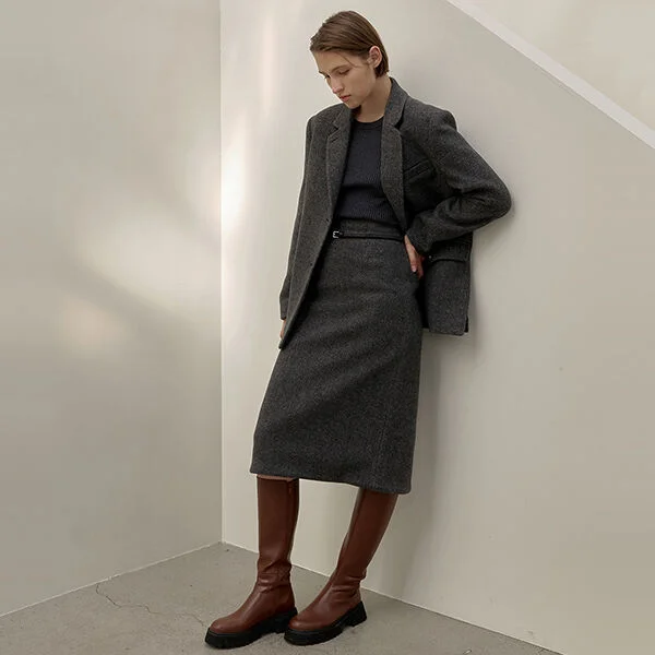 WOOL ONES SETUP MIDI SKIRT (SK-4856)