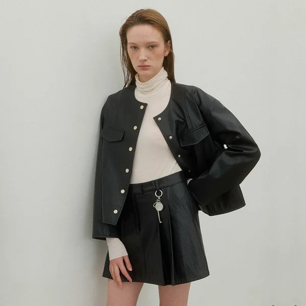 BENNY SET-UP LEATHER JACKET(JK-2978)