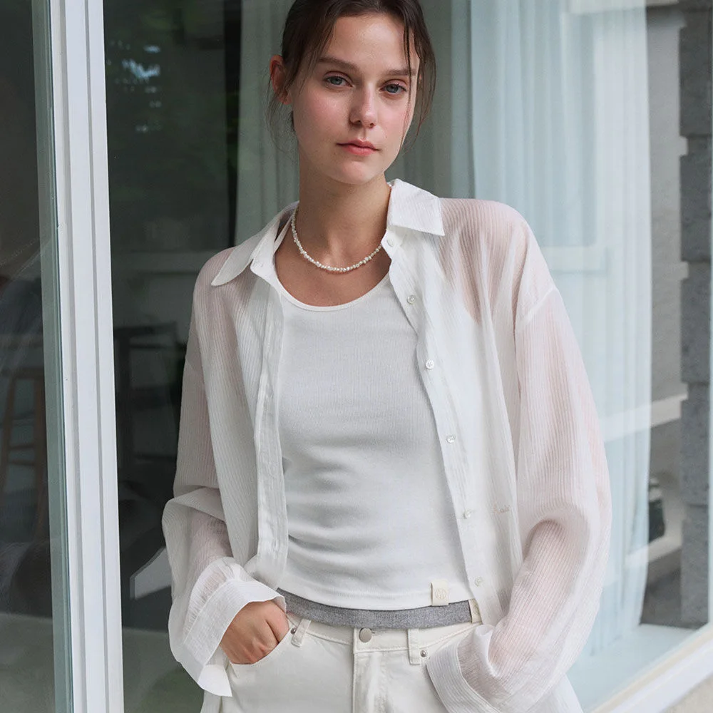 SOLIA SHEER EMBROIDERY OVERSIZE SHIRT 2COL_IVORY