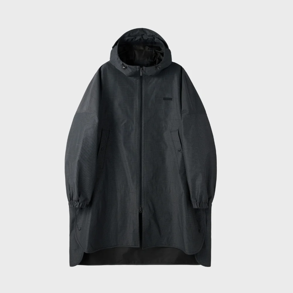 REFLECTIVE RAIN COAT - BLACK (P255UCT131)