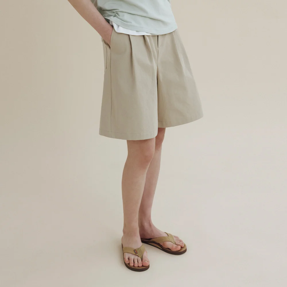 COY PINTUCK SHORTS_BEIGE