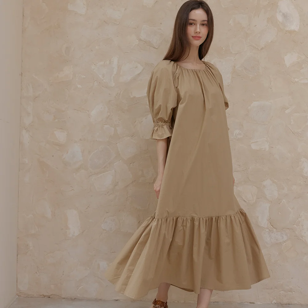 ROLLING BEIGE DRESS