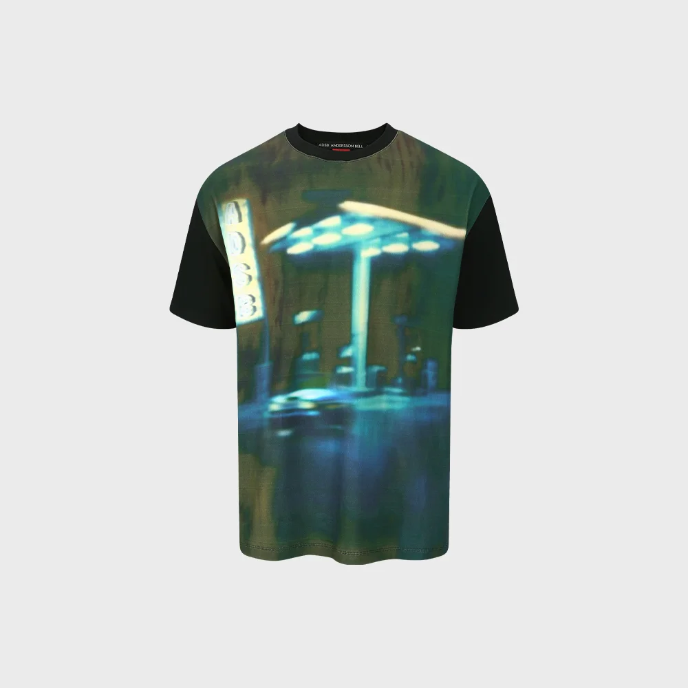 GAS STATION LOGO T-SHIRTS atb1289m(BLACK)