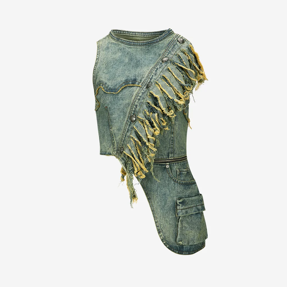 NORA DETACHABLE DENIM TOP atb1120w(COATED YELLOW)