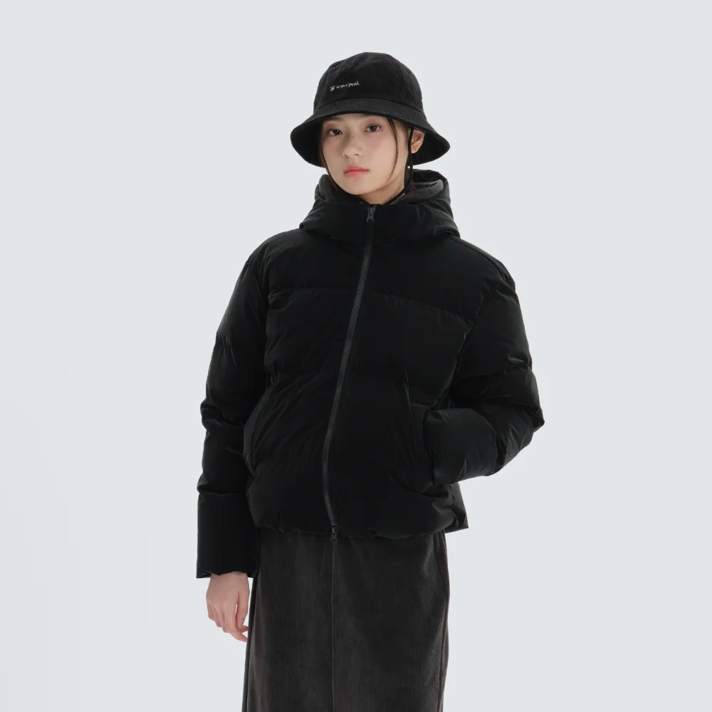 絲滑 女裝 連帽衫 中等 Down 外套 Black (S24WWTDJ27)