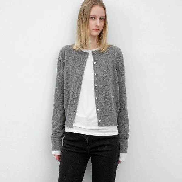 ESSENTIAL WOOL BLENDED SLIM FIT CARDIGAN(CD-2241)