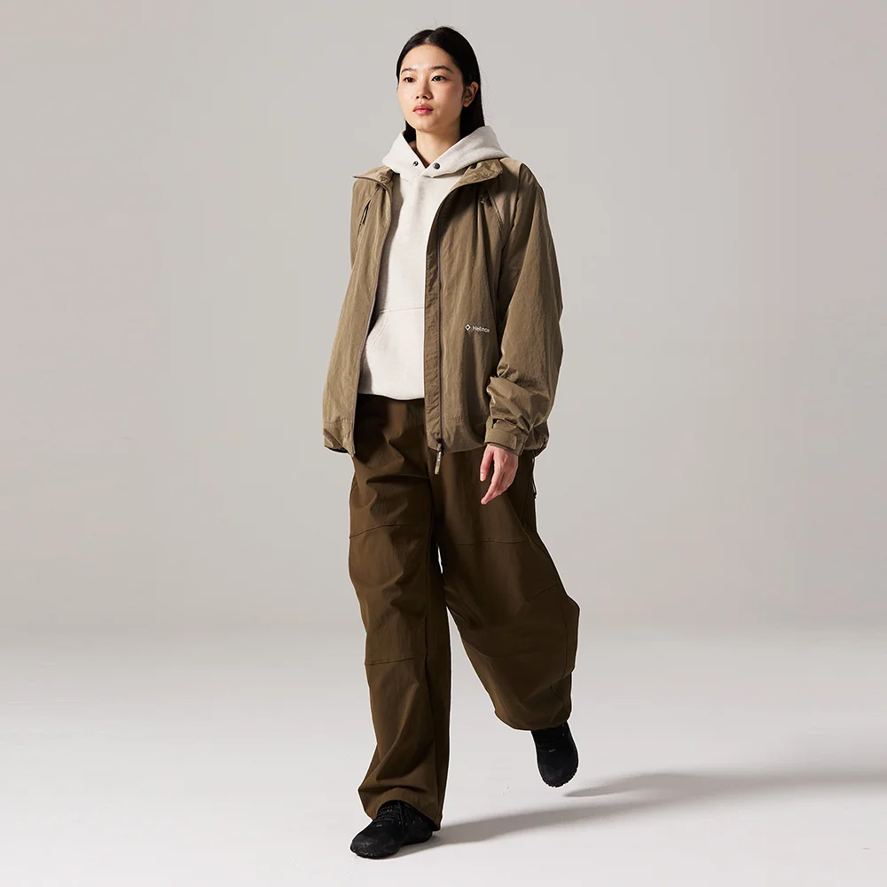 彈力 弧形 褲子 女裝_Brown