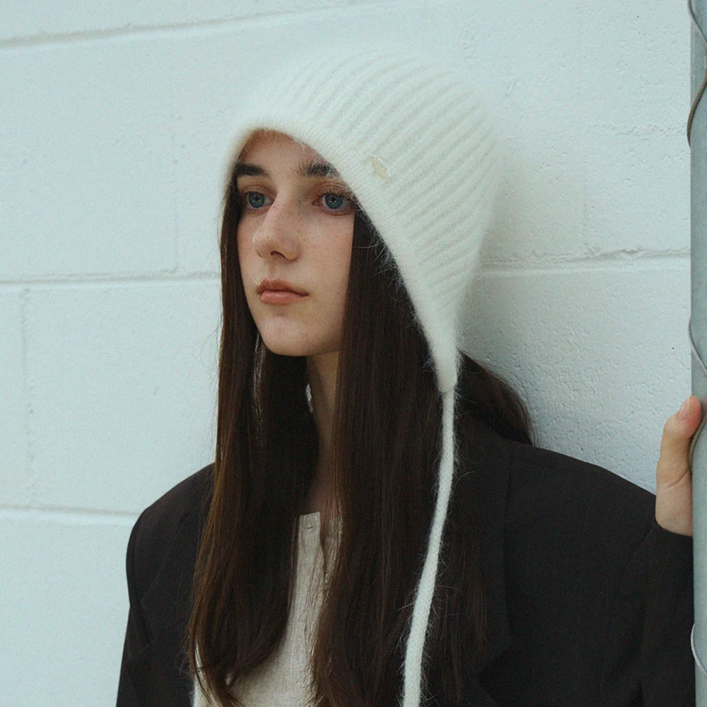 Angora strap beanie_7color
