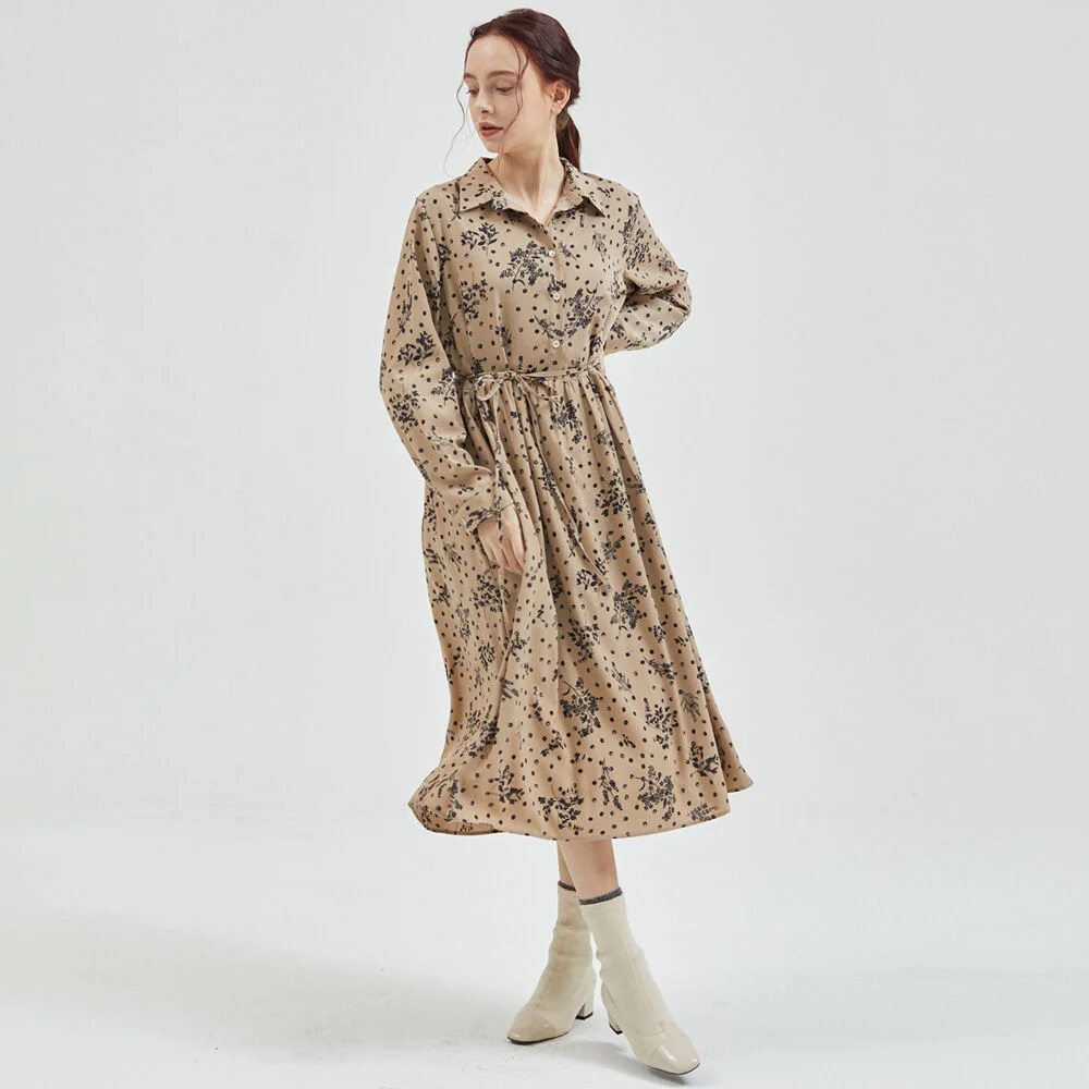 Diane Half Shirt One-Piece Beige