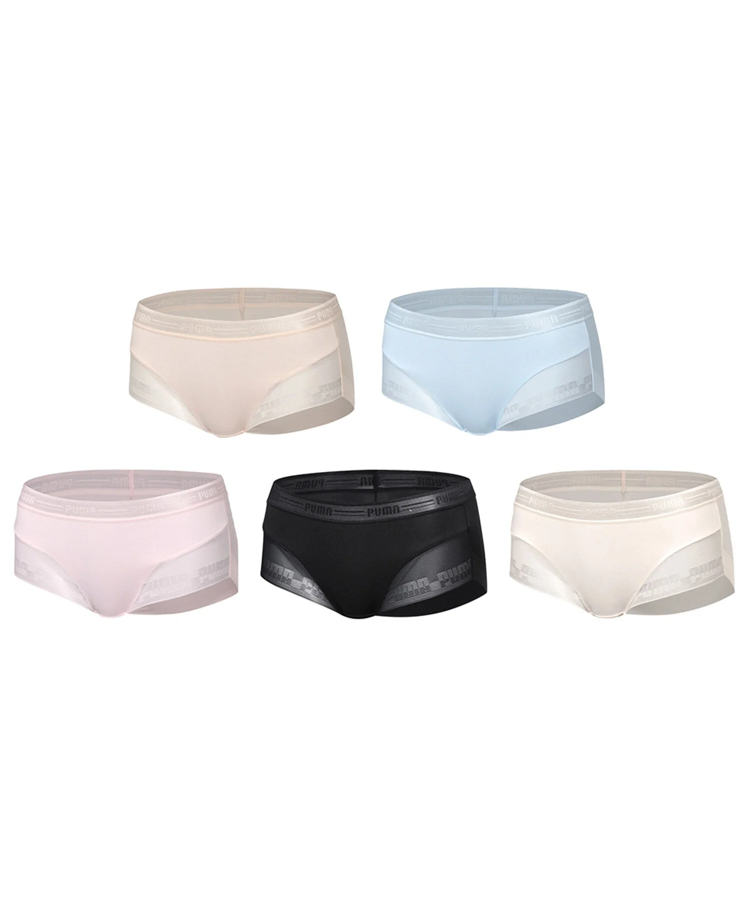 女裝 日常 標誌 短版內褲 5PACK - 5 Colors