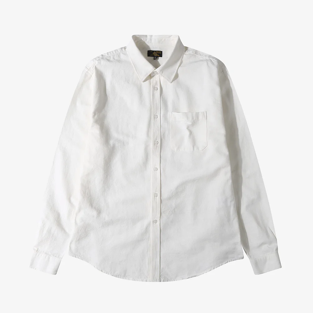 COSMO - Logo embroidery basic shirts_White