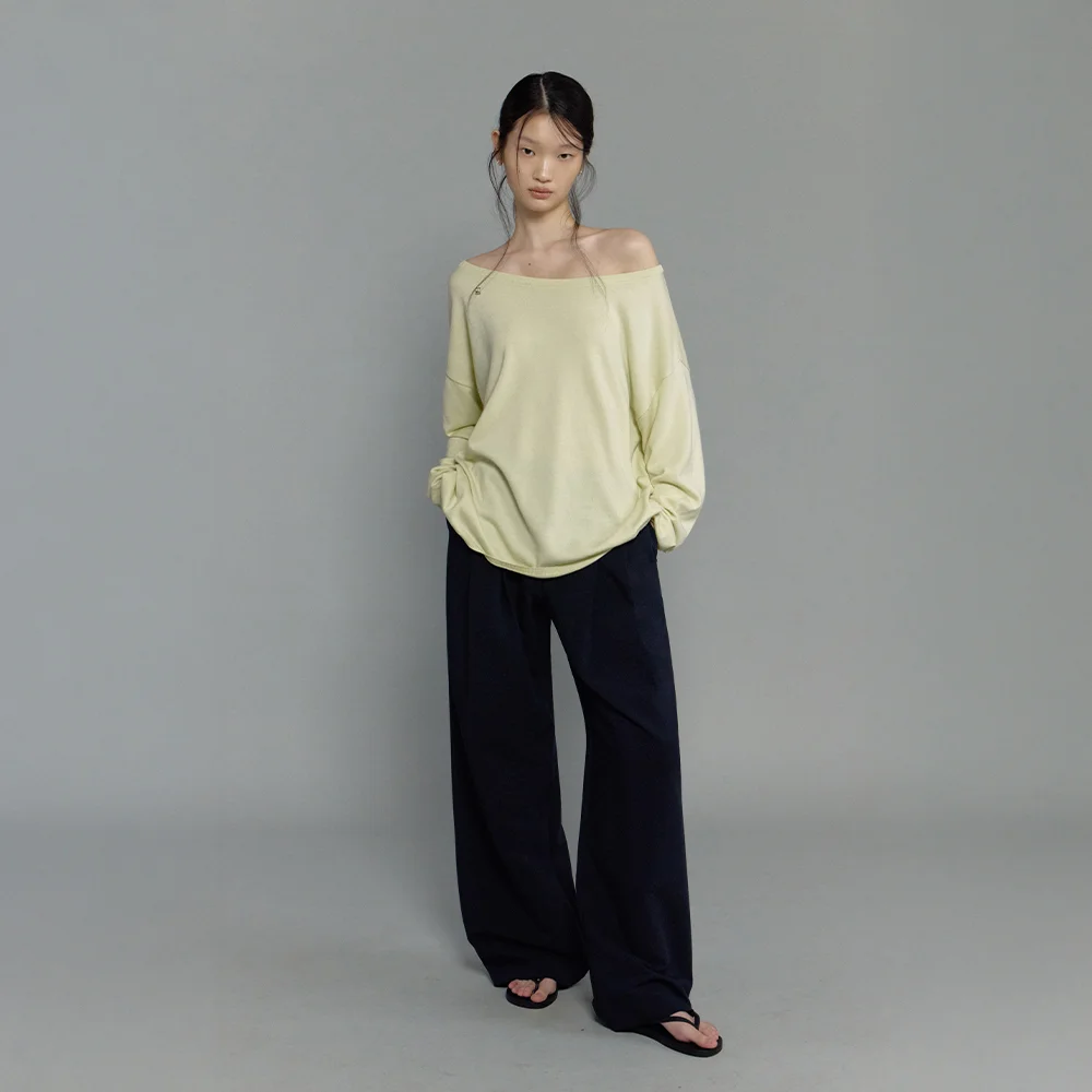 Gave Wool Slacks (Navy)
