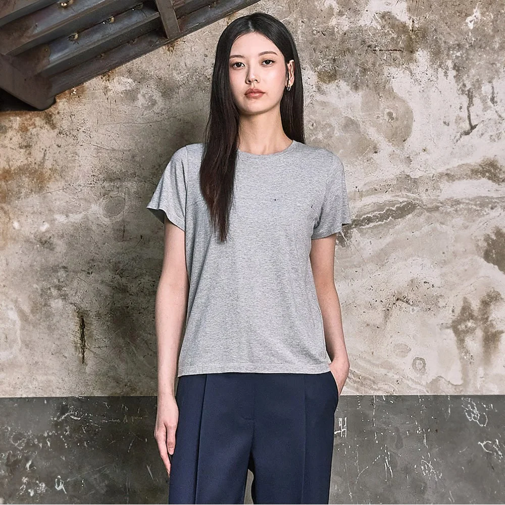 Essential Modal Cotton TShirts Melange Grey (KE6240M022)