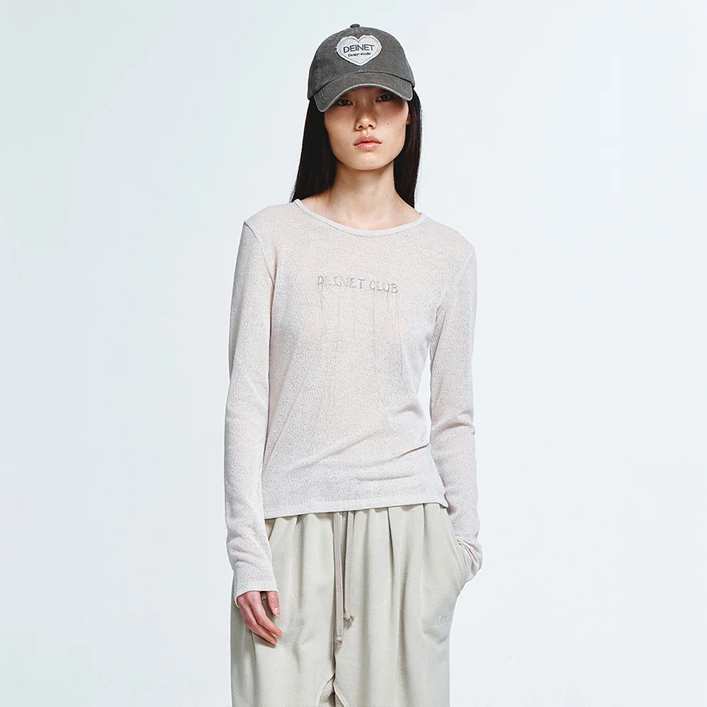 SHEER LONG SLEEVE IN BEIGE