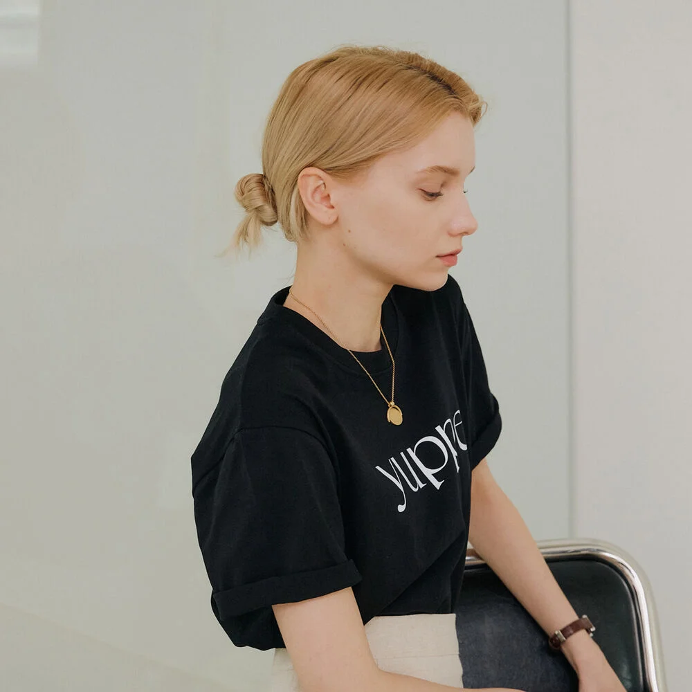 YUPPE PRINT T-SHIRT_BLACK