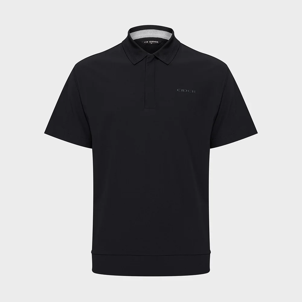 COOLEATS ICE (COOLEATS 冰霜色) 男裝 短袖 Polo T恤_Black_DMM26255Z1