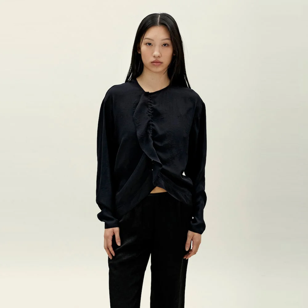 Tulip Crop Blouse Black (AG5764A035)