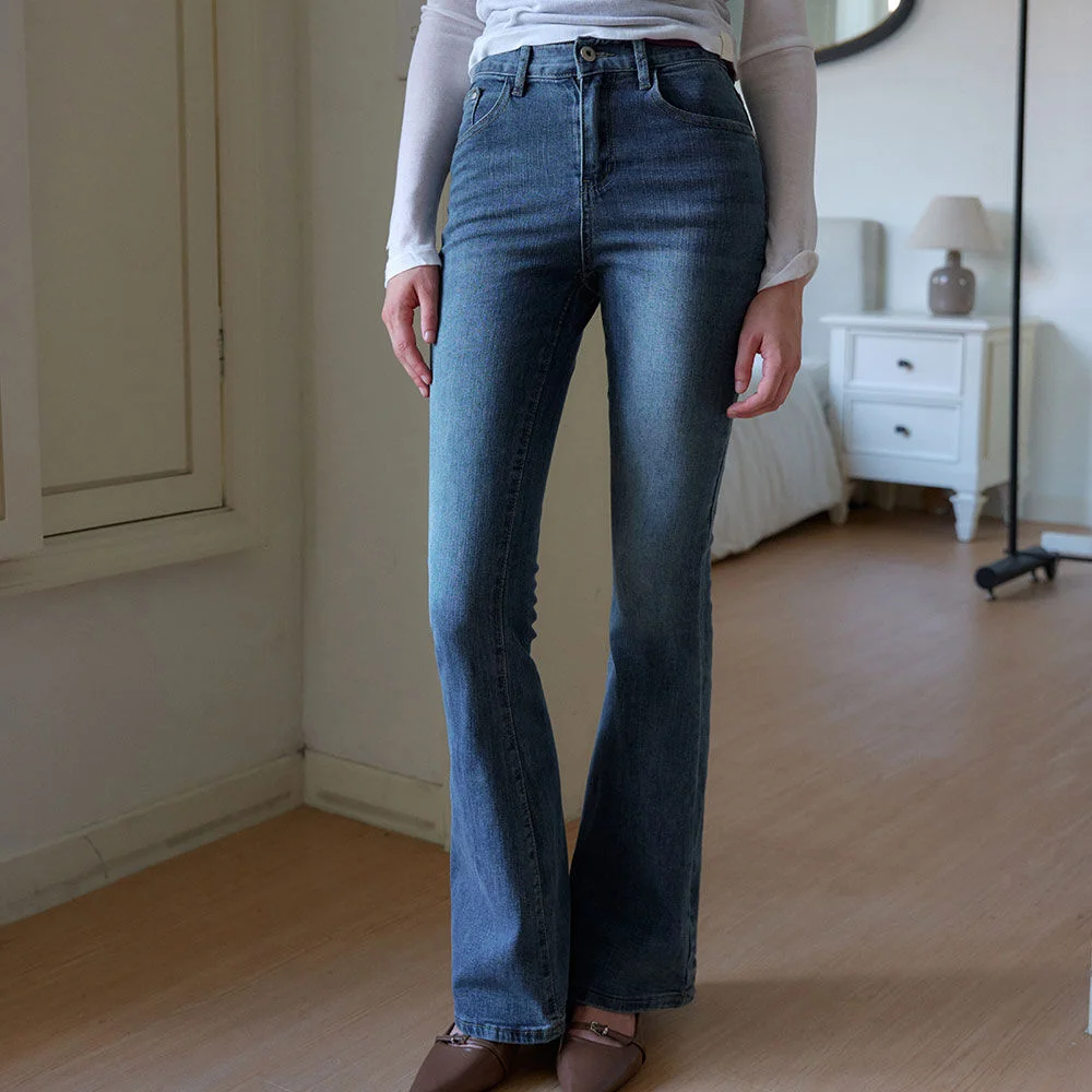 ROVI BACK FLAP POCKET BOOTCUT DENIM 2COL_BLUE
