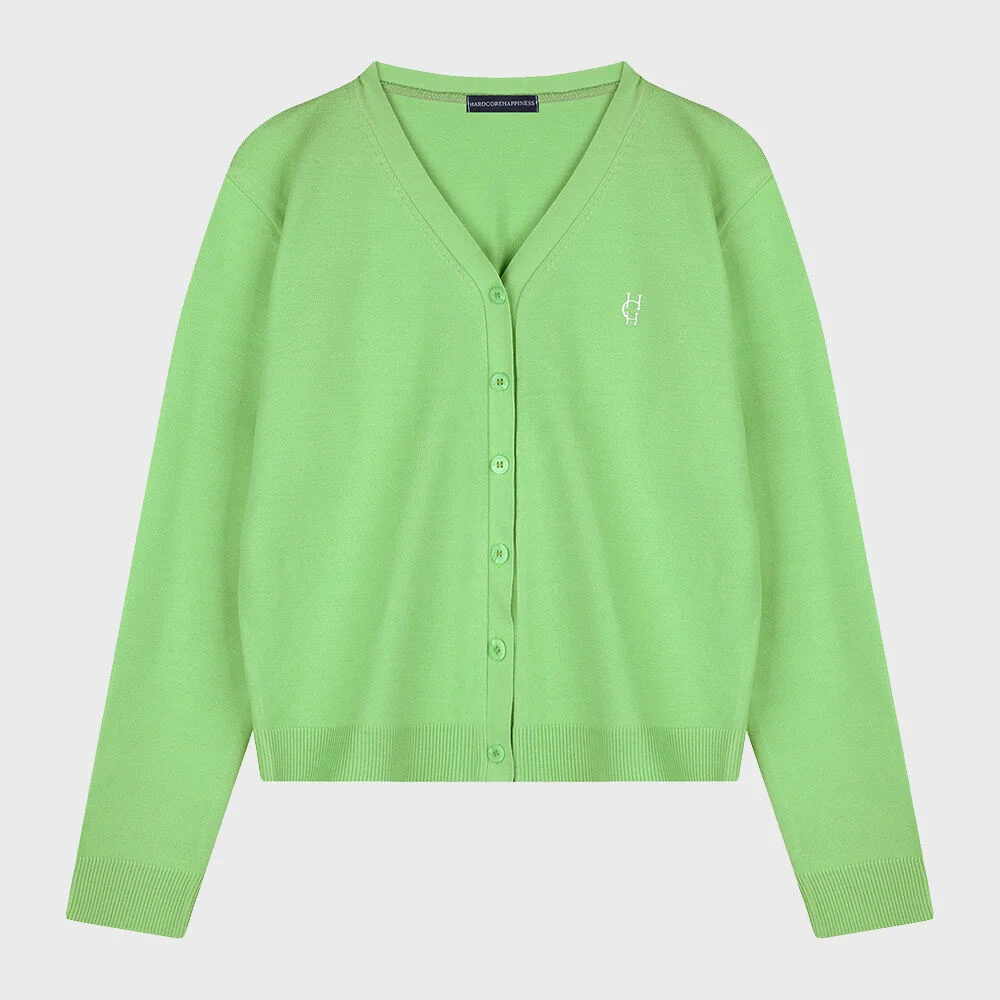 LOGO BASIC CARDIGAN Light green