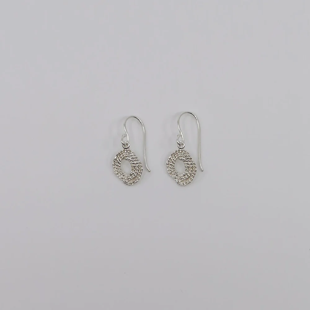 chain coin earrings (鏈條 Coin 銀色 耳環)