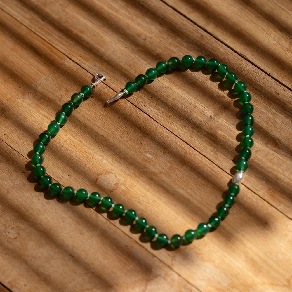 Green Pebble Necklace