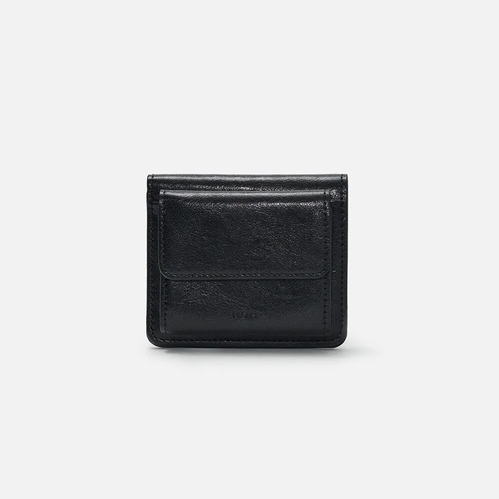 Layer half wallet Wrinkled black