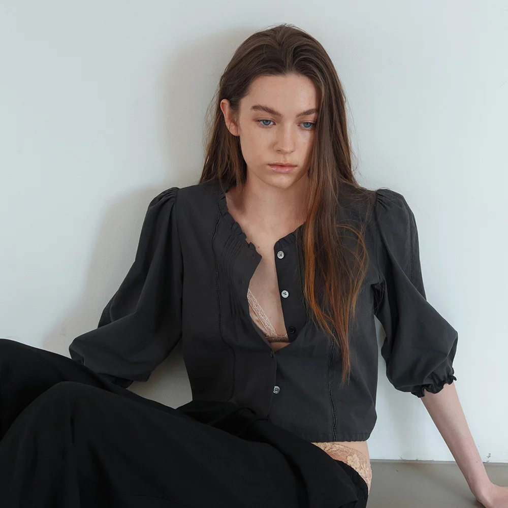 Chloe Blouse_Washed Black