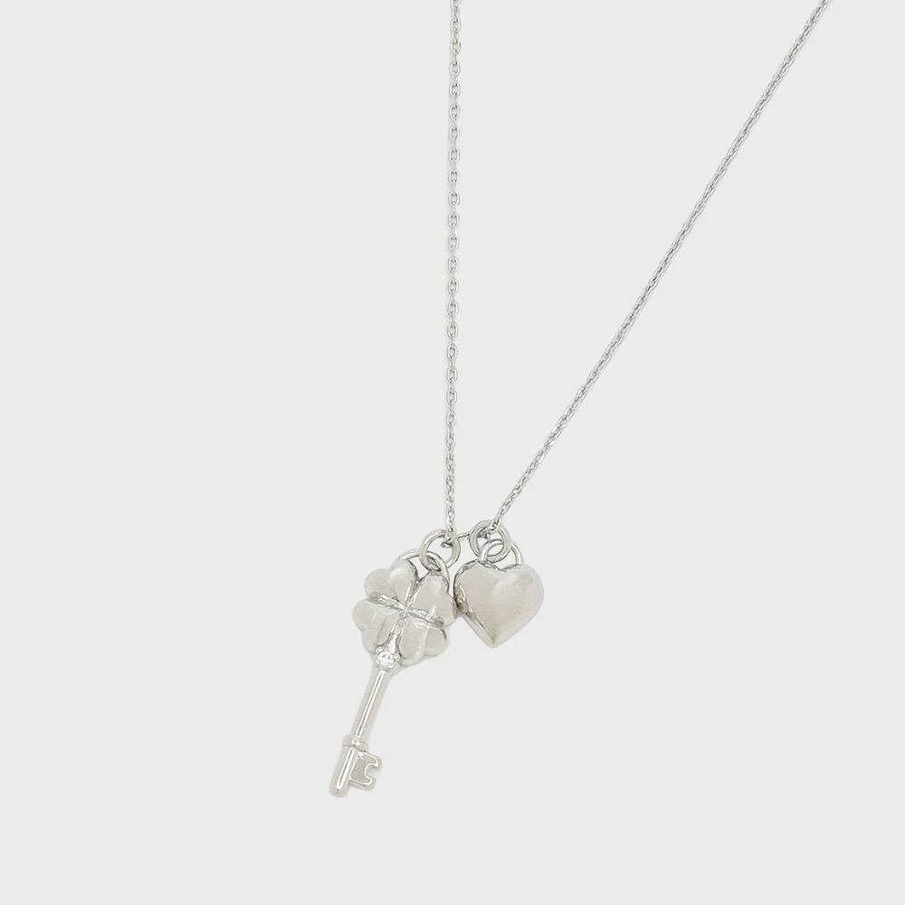 女裝 三葉草 鑰匙 Necklace Silver
