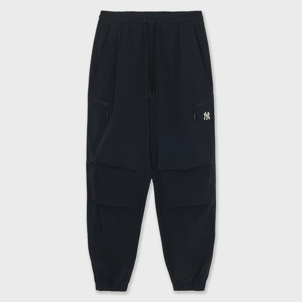 戶外機能風 工裝 寬鬆 束腳褲 NY (Black)